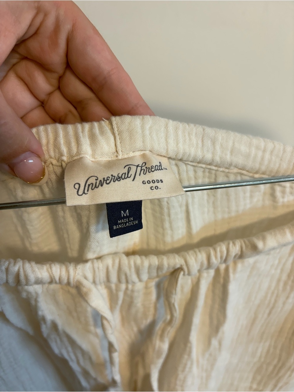 Universal Thread Cream Drawstring Wide-Leg Pants - Picture 7 of 7